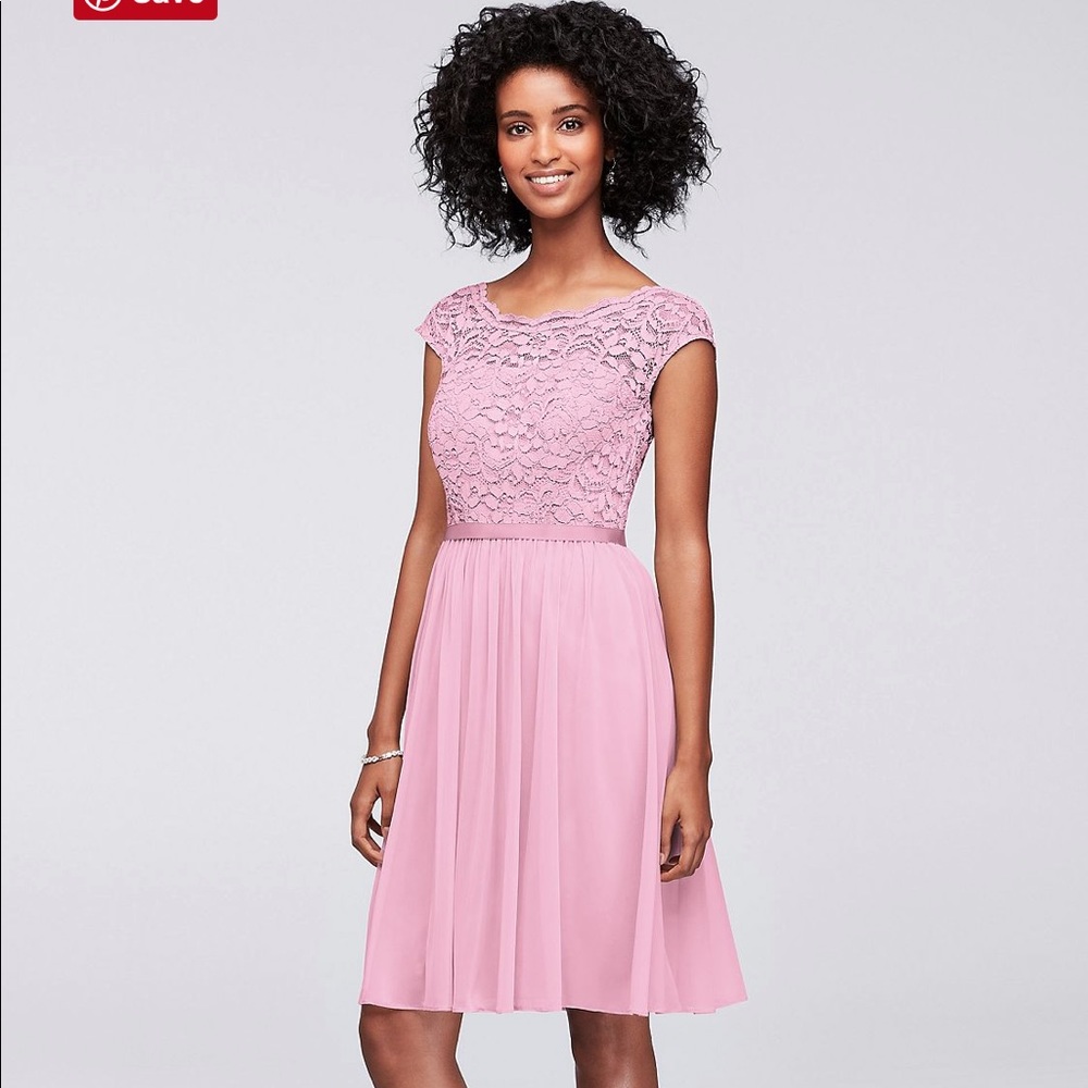 David’s bridal bridesmaid Quartz dress